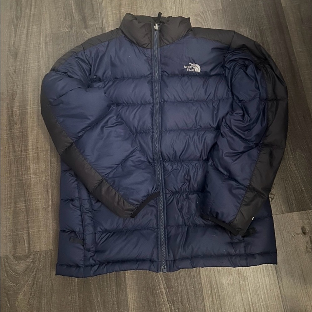The North Face Men's Dark Blue and Black Puffer Jacket